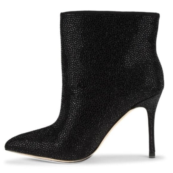 L’AGENCE Mariette II 95MM Pull-On Booties – Black Suede, Size 9.5 NWT - Picture 1 of 4